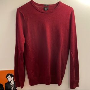 J. Crew Slim Merino Maroon Sweater